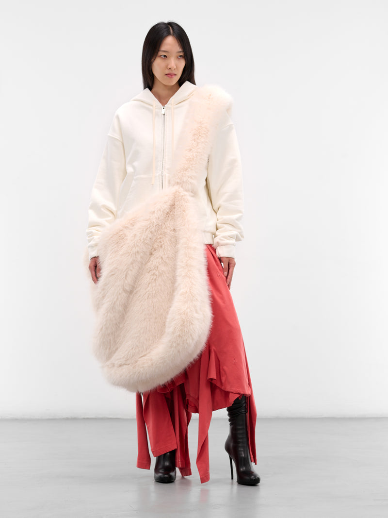 White Double Layer Cropped Hoodie (DLH001-DOUBLE-LAYERED-WHITE)