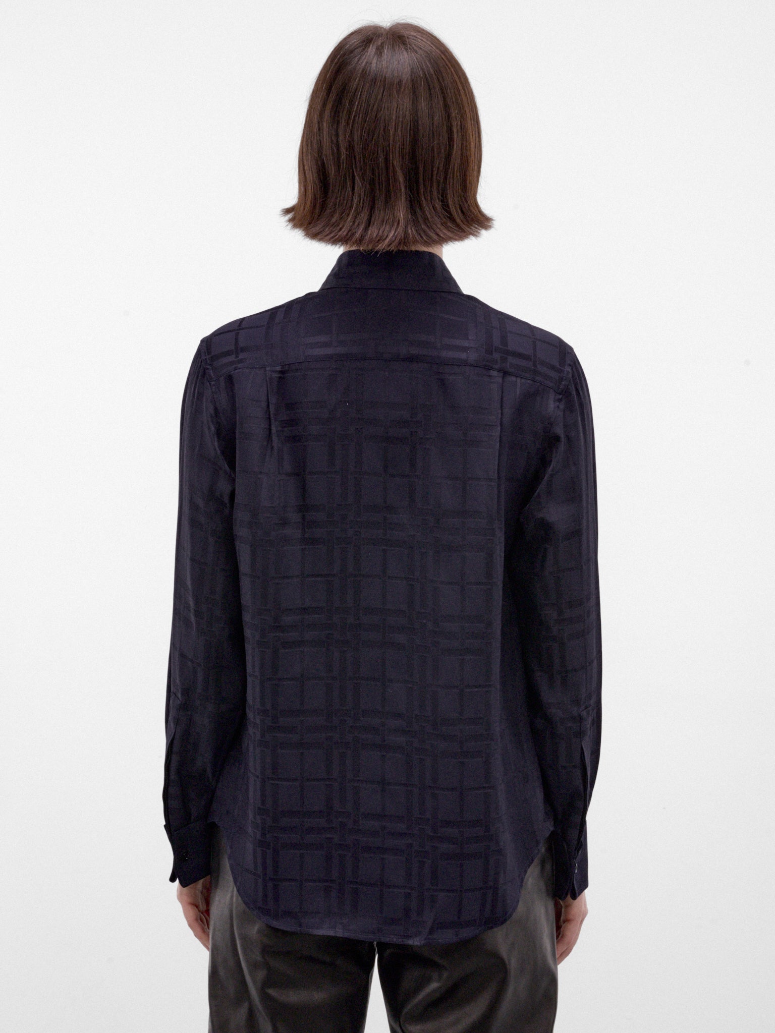Ink Blue Geometric Dorothea Shirt (DOROTHEA-C6517-DARK-INK-BLUE)