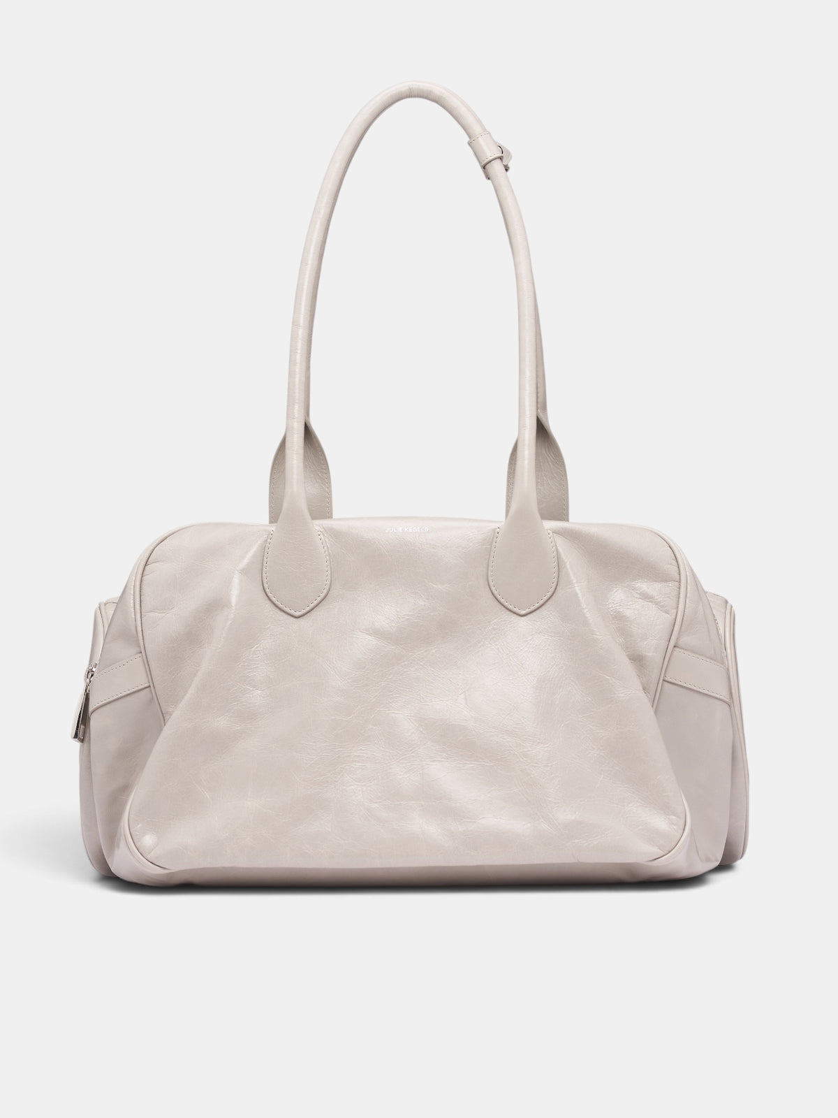 Gray Leather Double Bag (DOUBLE-BAG-XL-FW26-6007-LGREY)