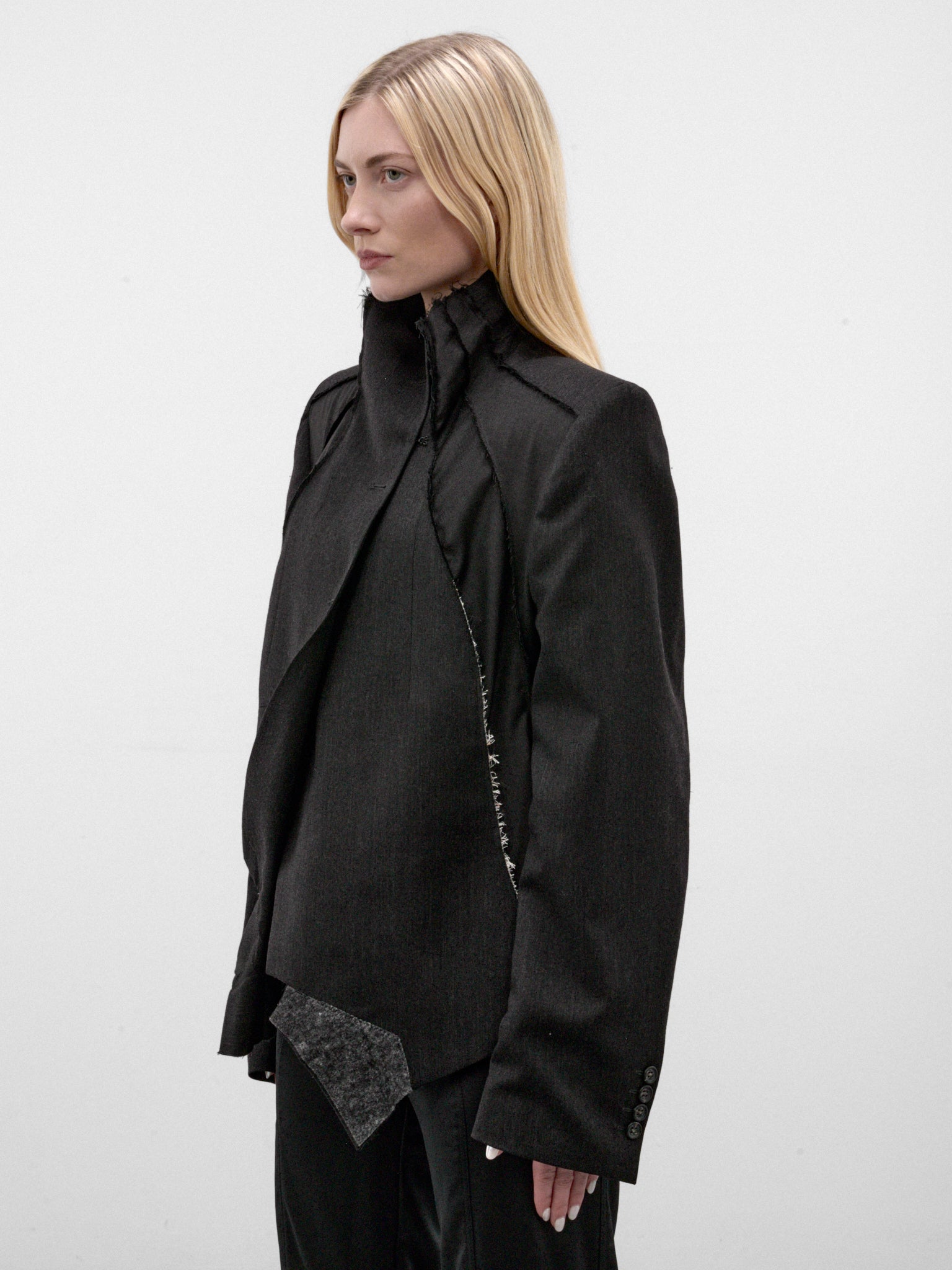 Black Tailored Double Front Jacket (DOUBLE-FRONT-TORSO-BLACK)