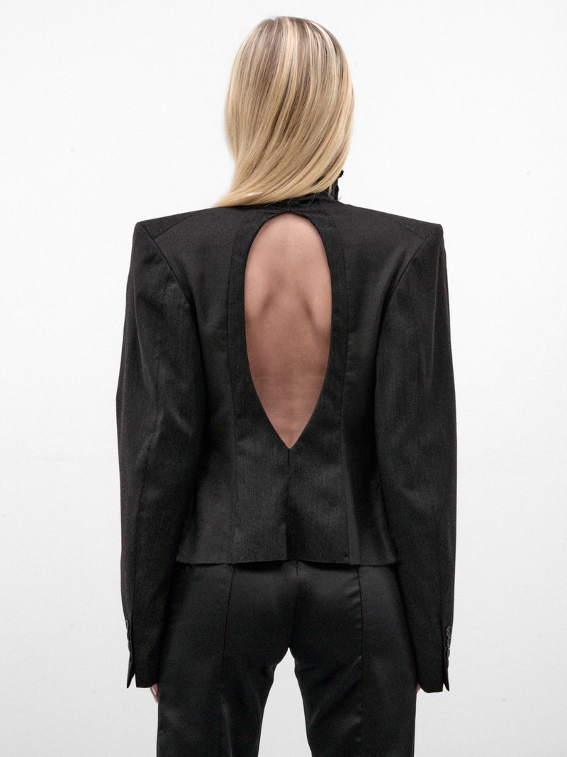 Black Tailored Double Front Jacket (DOUBLE-FRONT-TORSO-BLACK)