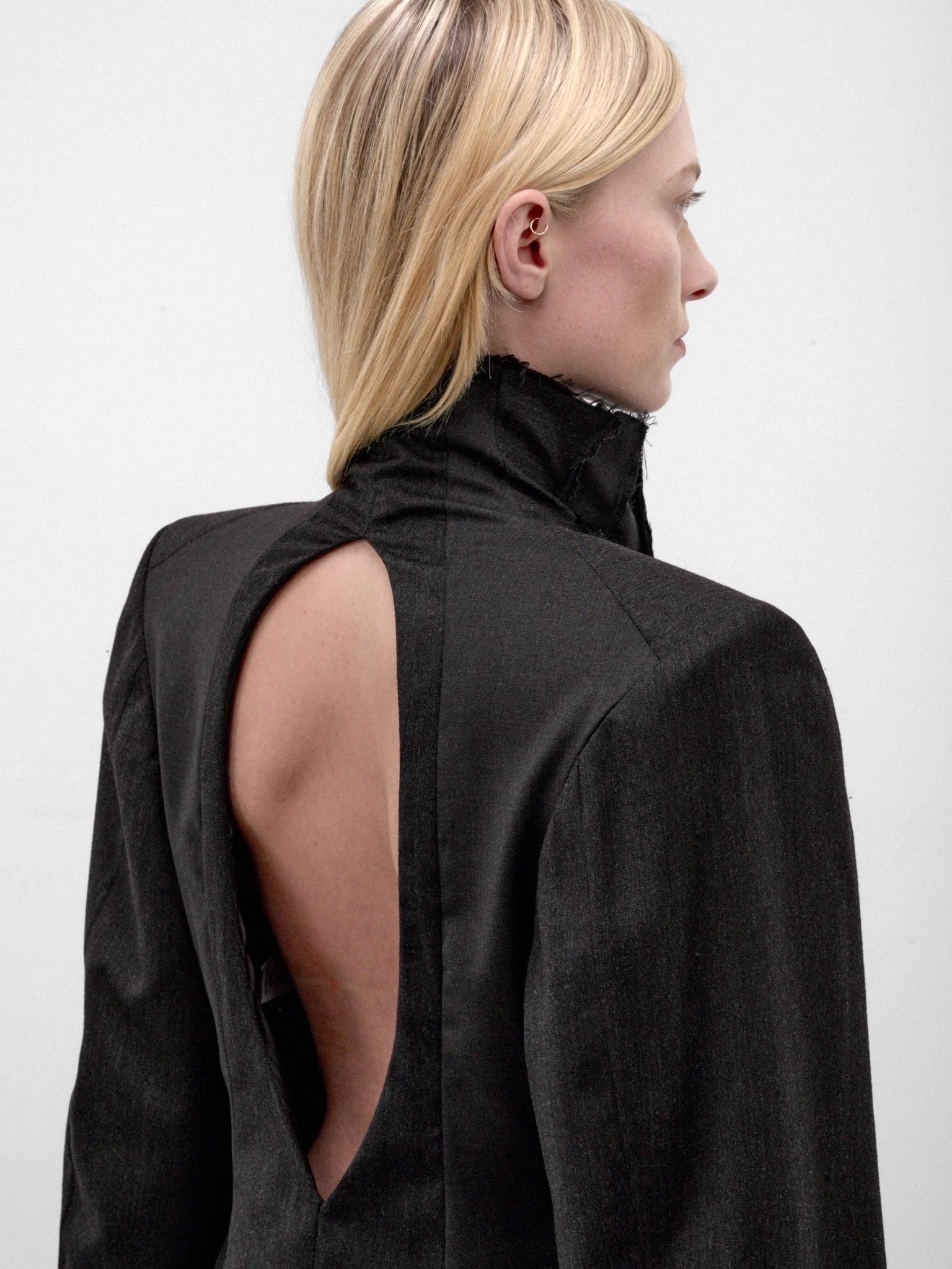 Black Tailored Double Front Jacket (DOUBLE-FRONT-TORSO-BLACK)