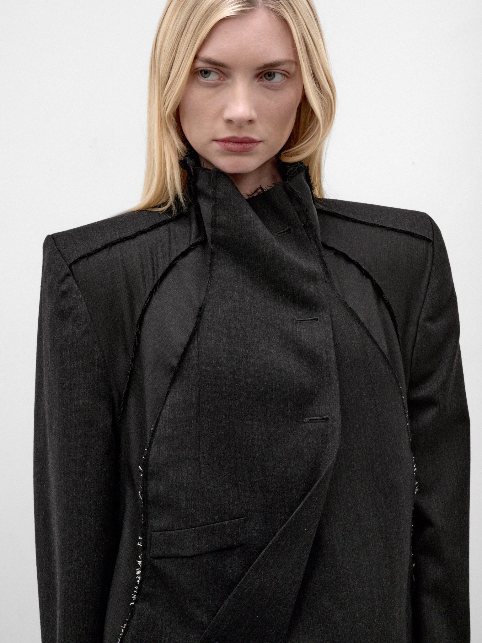 Black Tailored Double Front Jacket (DOUBLE-FRONT-TORSO-BLACK)
