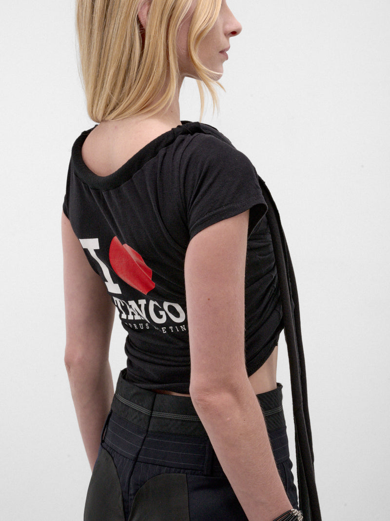 Double Piped Cropped Graphic Tee (DOUBLE-PIPED-TS-BLACK)