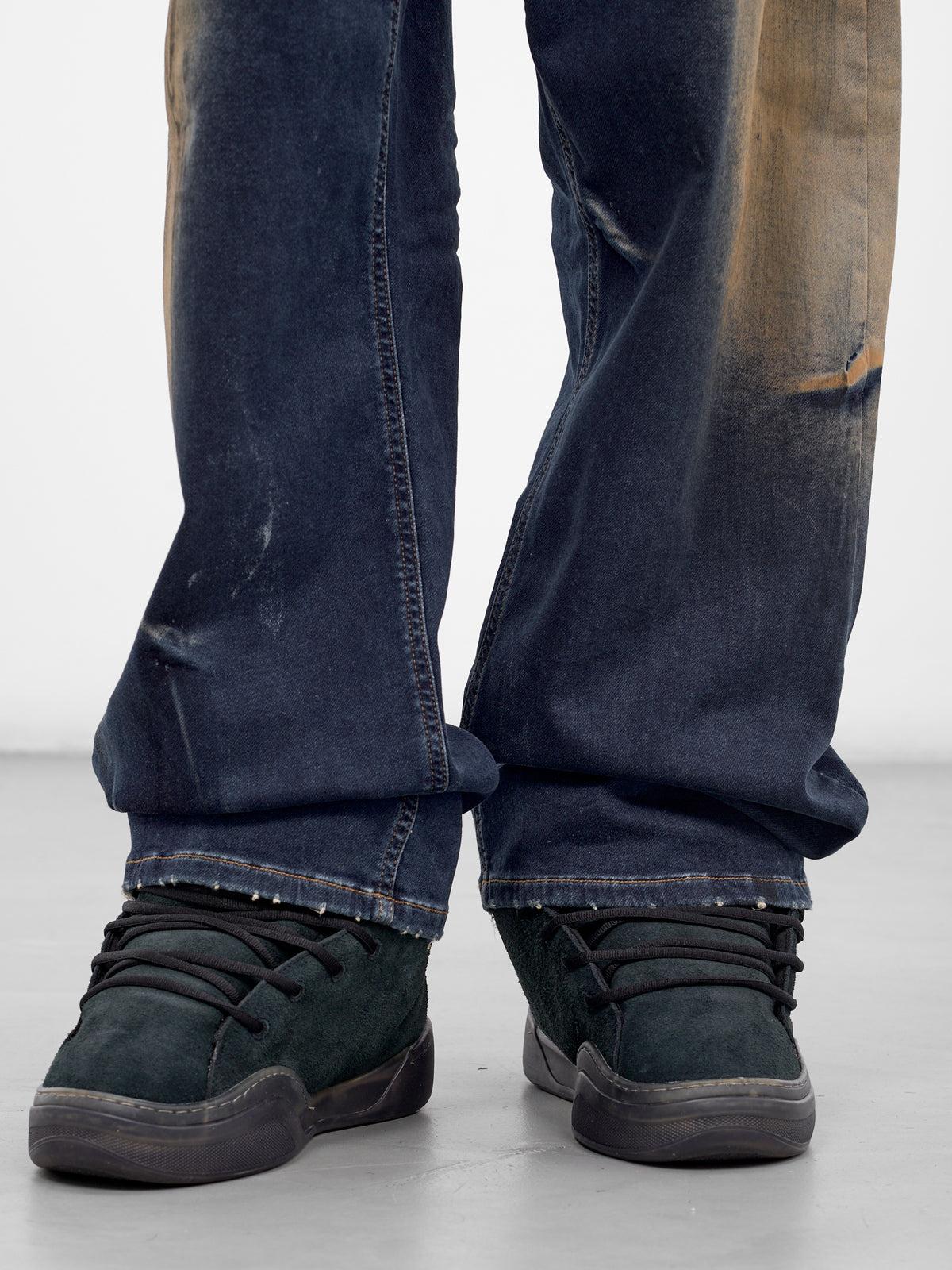 Blue Dirty Denim Wide Jeans (DP0-26-349-M-NV-NAVY)