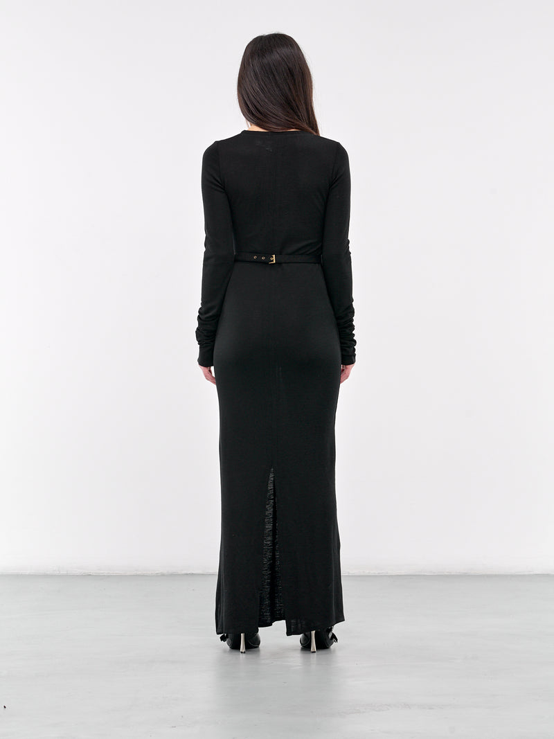 Scoop Neck Maxi Dress (DR-01BK-BLACK)