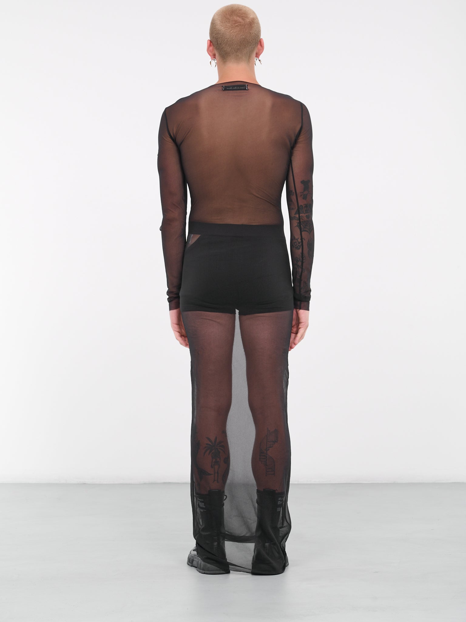 Mesh Long Dress (DR001UPL001-BLACK)