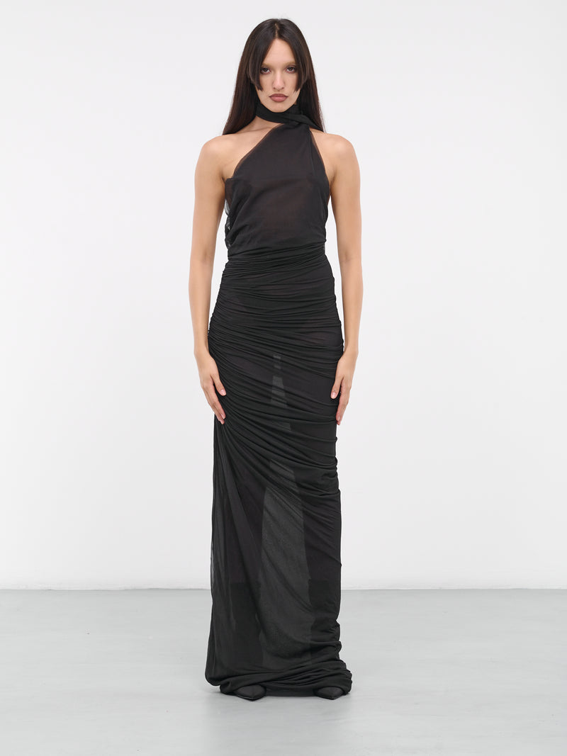Long Halter Dress (DR007WPL001-BLACK)