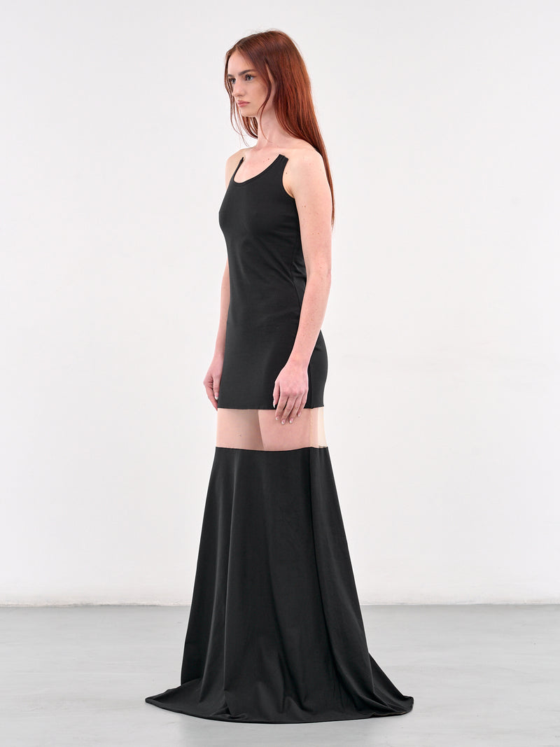 Trompe L'oeil Floating Tank Dress (DR01598-0015-BLACK)