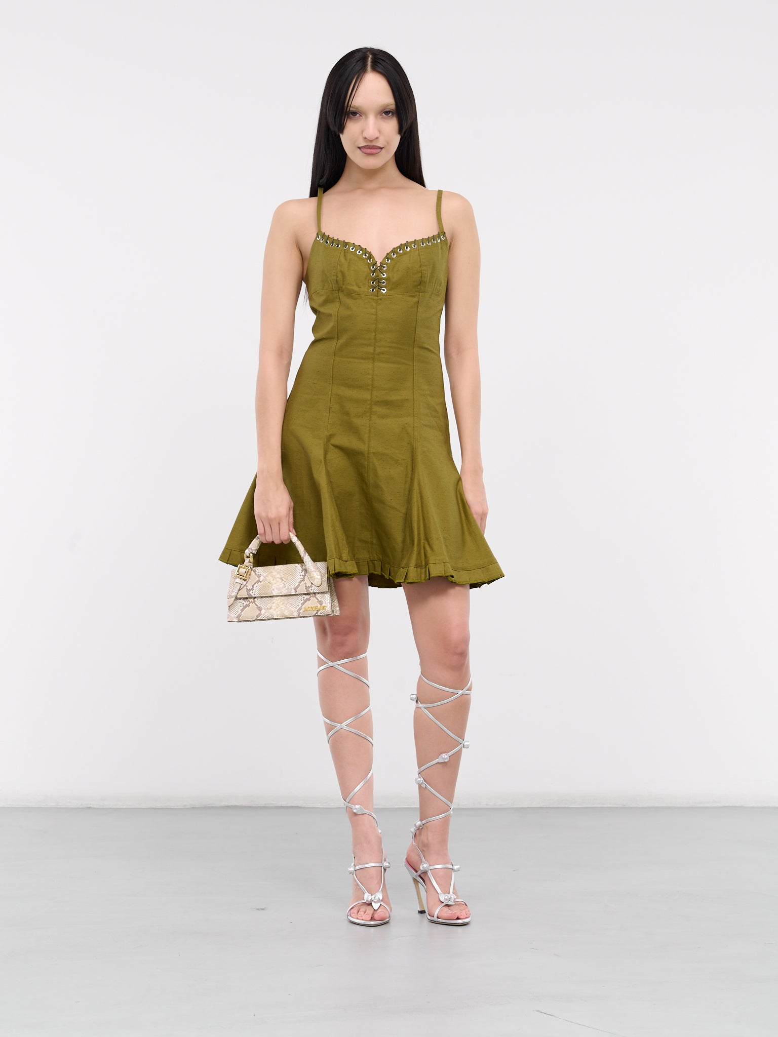 Easy Cleavage Dress (DR017-W-CO0005-OLIVE-GREEN) Easy Cleavage Dress (DR017-W-CO0005-OLIVE-GREEN)