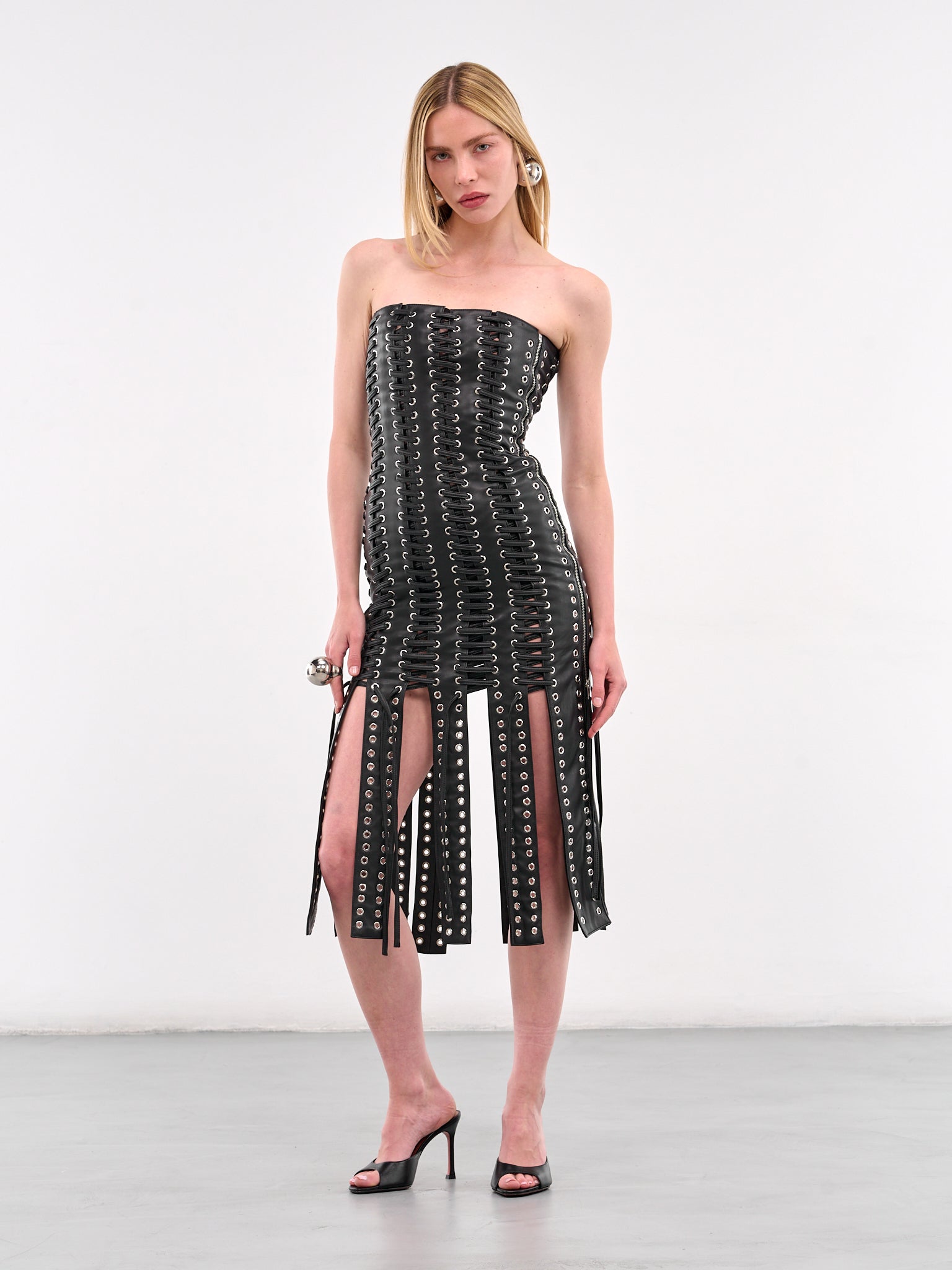 Lace-Up Dress (DR01BLL-BLACK)