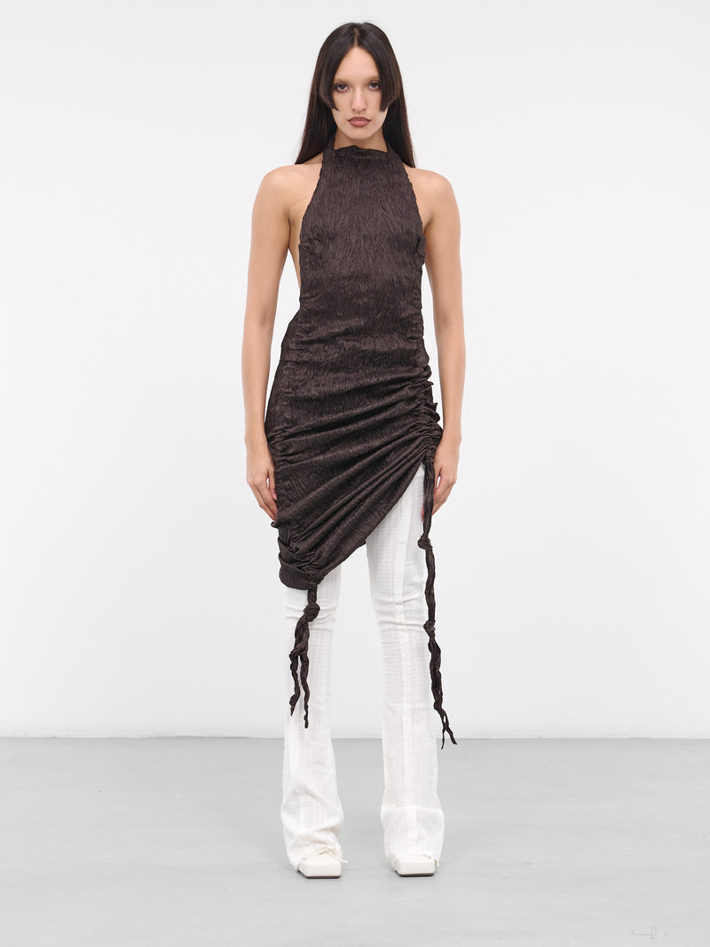 Gathered Dress (DR02-01-BROWN)