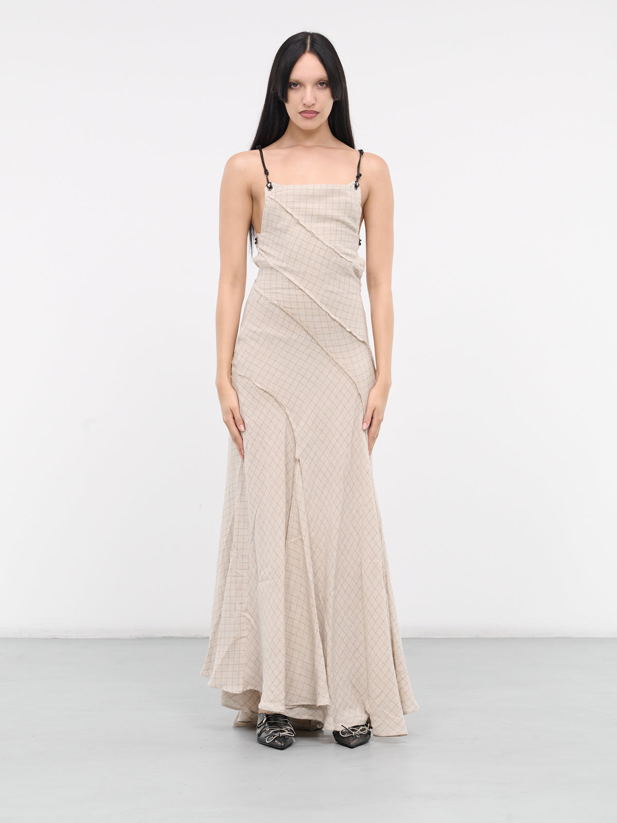 Asymmetric Slip Dress (DR04-01-NATURAL-AIA)