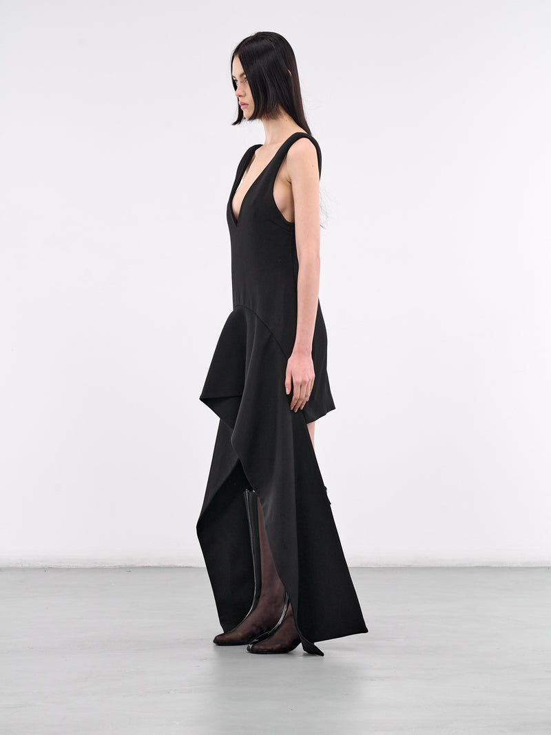 オールインワン・サロペット J. W. Anderson Grey Sleeveless Grey Mini Dress JW Anderson Asymmetric Lace Trim Dress | Liberty