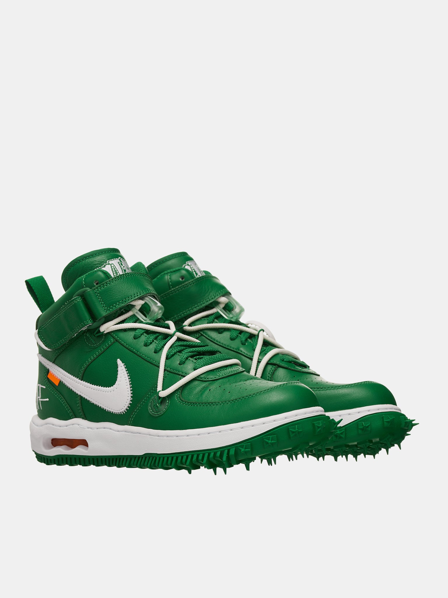 Off-White x Nike Air Force 1 Mid Sneakers - Green Sneakers, Shoes