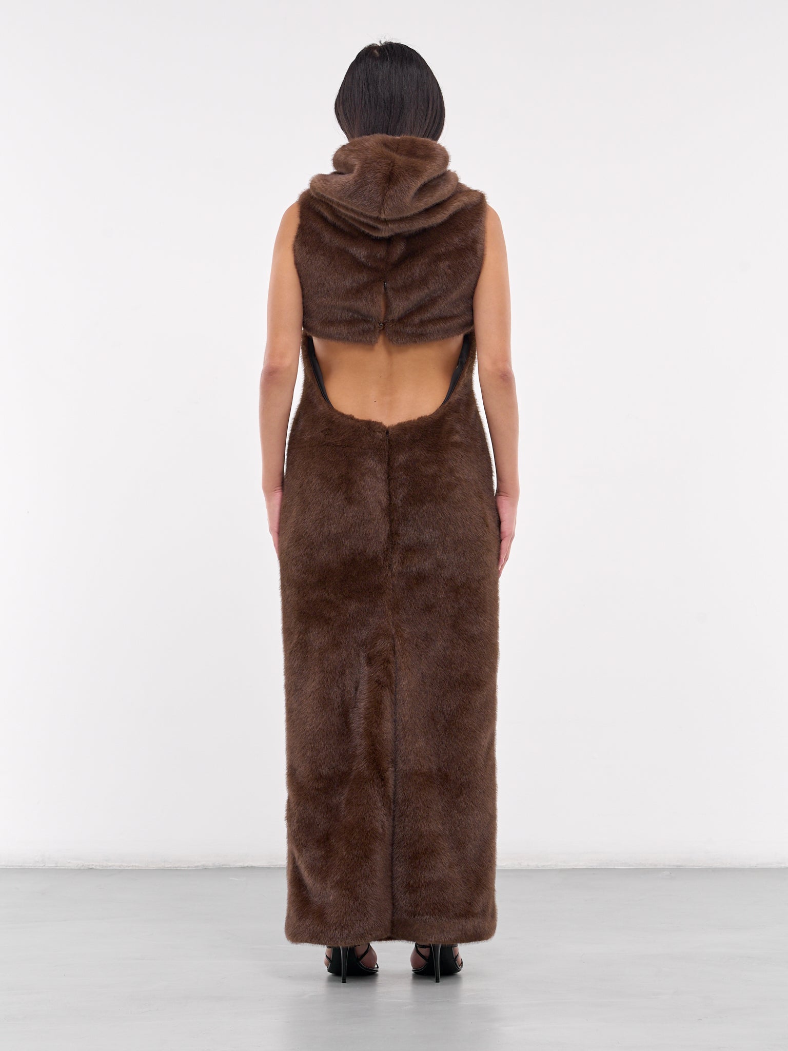 ZHONG ZIXIN | H.Lorenzo|Faux Fur & Leather Bustier Dress (DR06BR02-BROWN) ZHONG ZIXIN | H.Lorenzo|Faux Fur & Leather Bustier Dress (DR06BR02-BROWN)