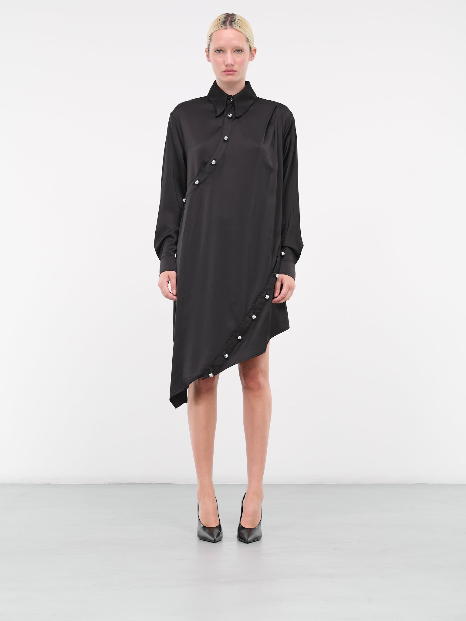Bell Shirt Dress (DR07BK-WRAP-BLACK)