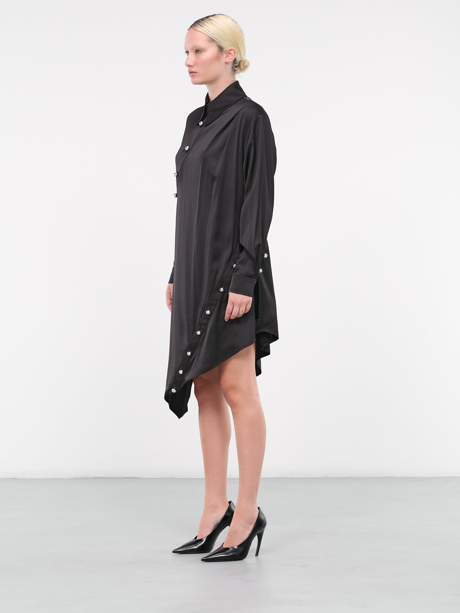 Bell Shirt Dress (DR07BK-WRAP-BLACK)