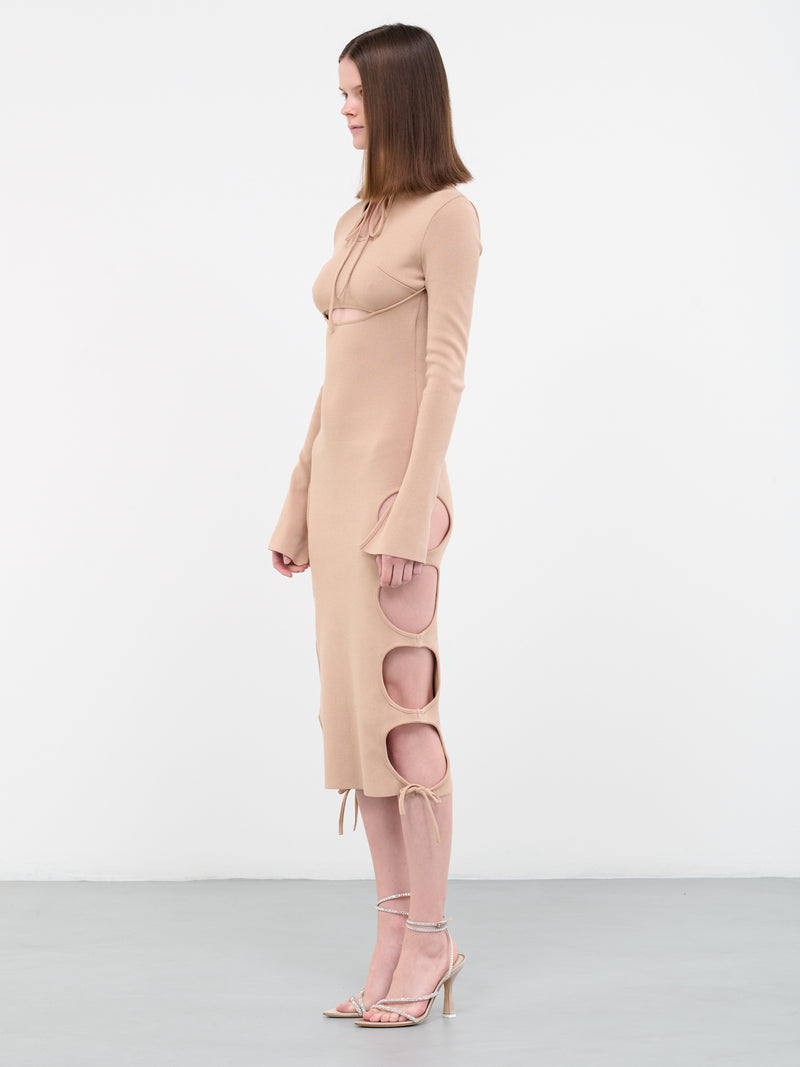 Cut-Out Knit Dress (DR21947268-0475-001-NUDE)