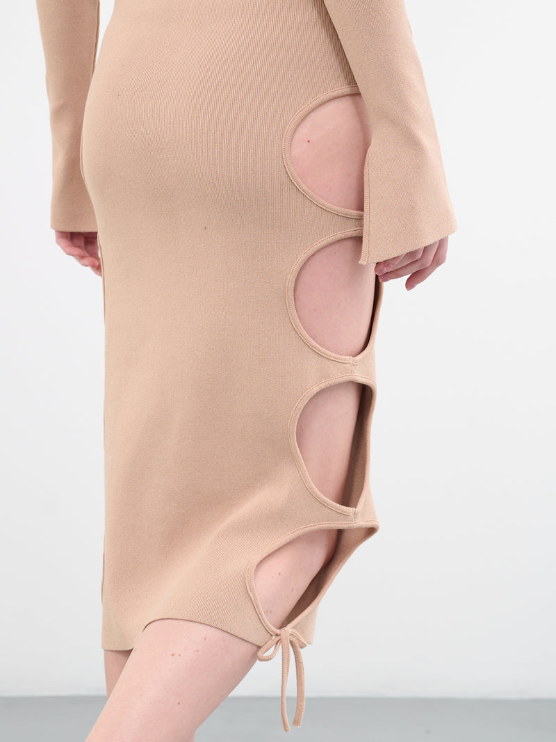 Cut-Out Knit Dress (DR21947268-0475-001-NUDE)