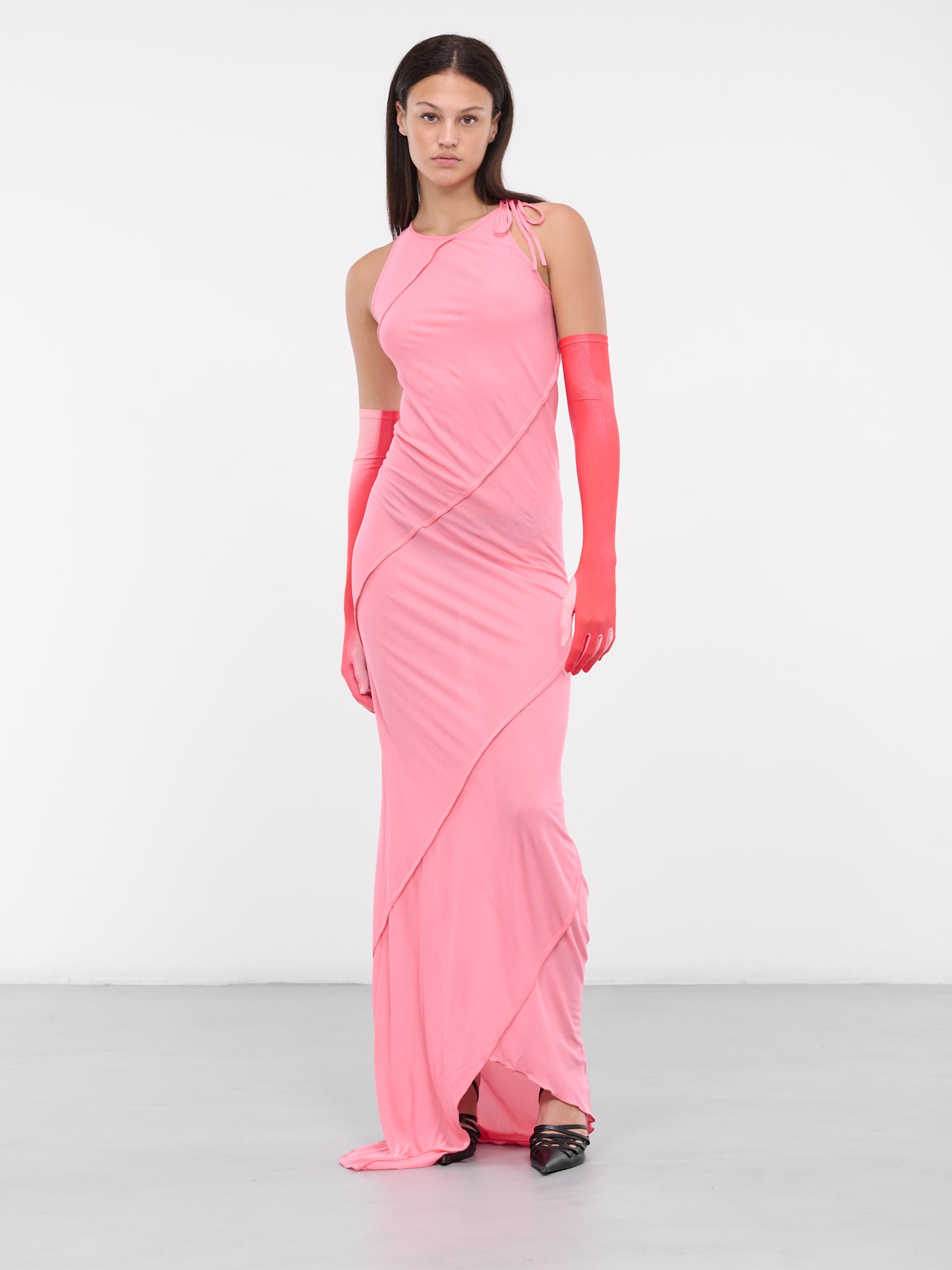 IOANNES | H.Lorenzo|Seam Maxi Dress (DR40-1-CORAL), 38 / CORAL IOANNES | H.Lorenzo|Seam Maxi Dress (DR40-1-CORAL), 38 / CORAL