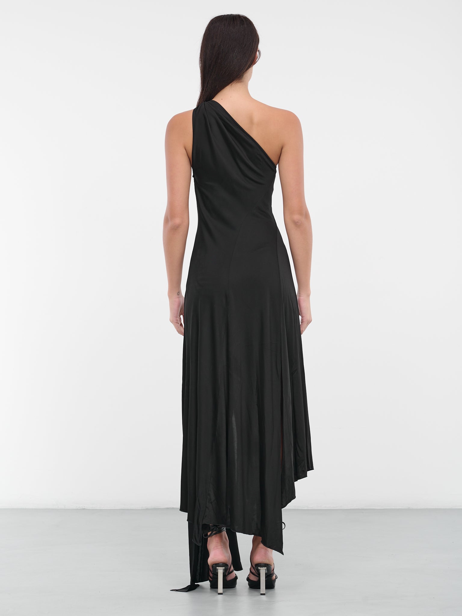 Draped Midi Dress (DR50-1-BLACK)