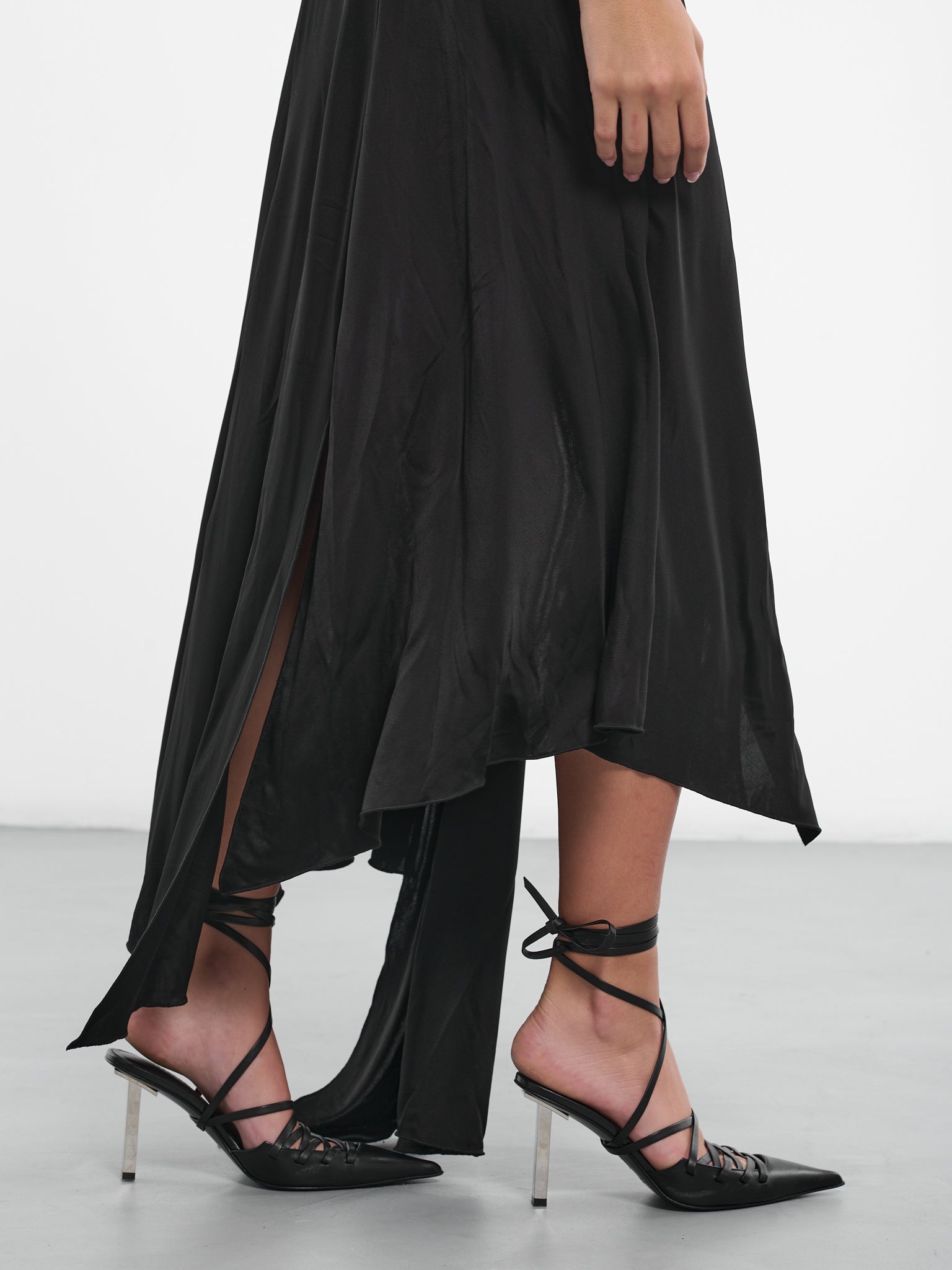 Draped Midi Dress (DR50-1-BLACK)