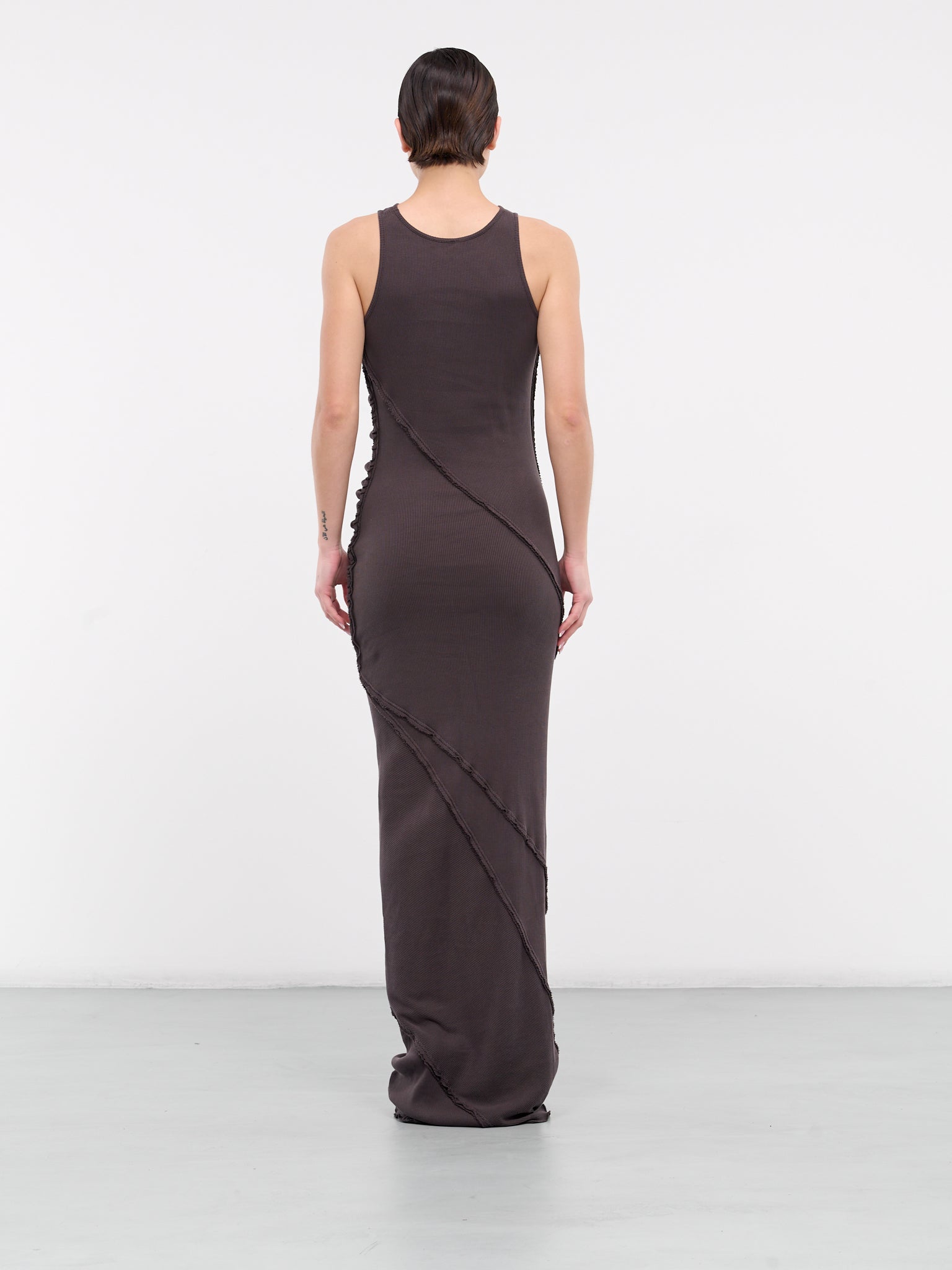 Draped Rib Dress (DR60-1C-GANACHE)