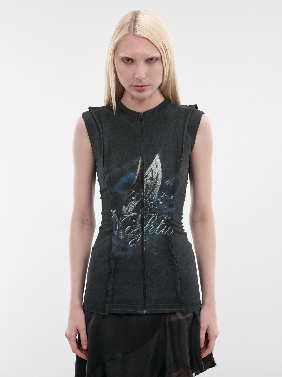Black Cotton Deconstructed Memento Top (DRE-W-MEM-COTT-BLACK)
