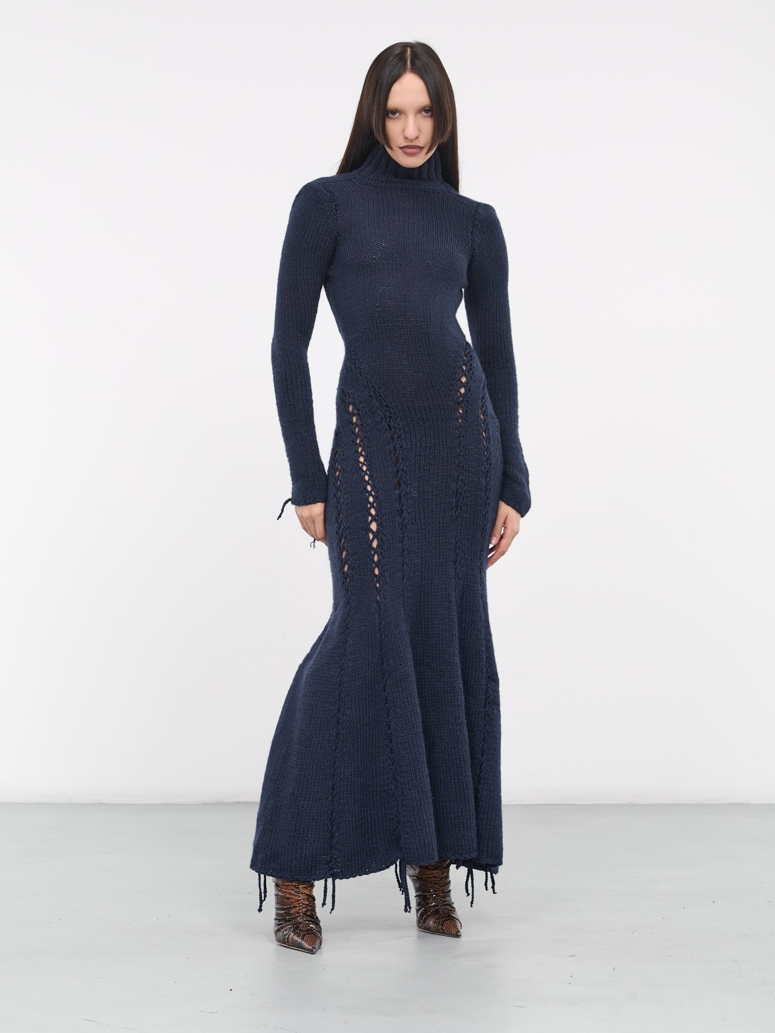 SITUATIONIST | H.Lorenzo|Hand-Knit Maxi Dress (DRES-BLUE-01-DARK-BLUE), 34 / BLUE SITUATIONIST | H.Lorenzo|Hand-Knit Maxi Dress (DRES-BLUE-01-DARK-BLUE), 34 / BLUE