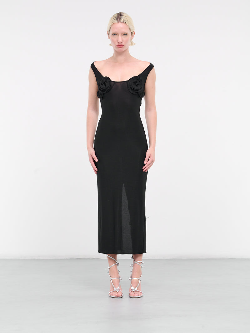 ワンピース MAGDA BUTRYM FW24 DRESS (109724 02 BLACK) MAGDA BUTRYM Plunge Halter Neck Dress | TNT - The New Trend