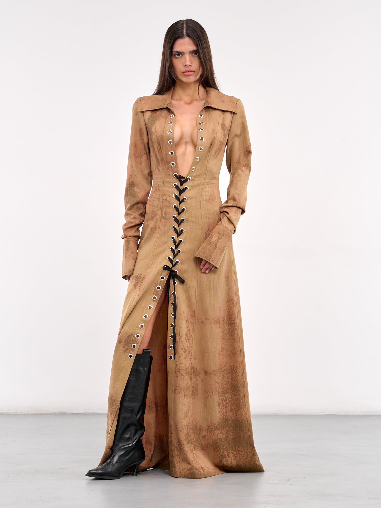 Shibuya Maxi Dress (DRPVKH09-WASHED-KHAKI)