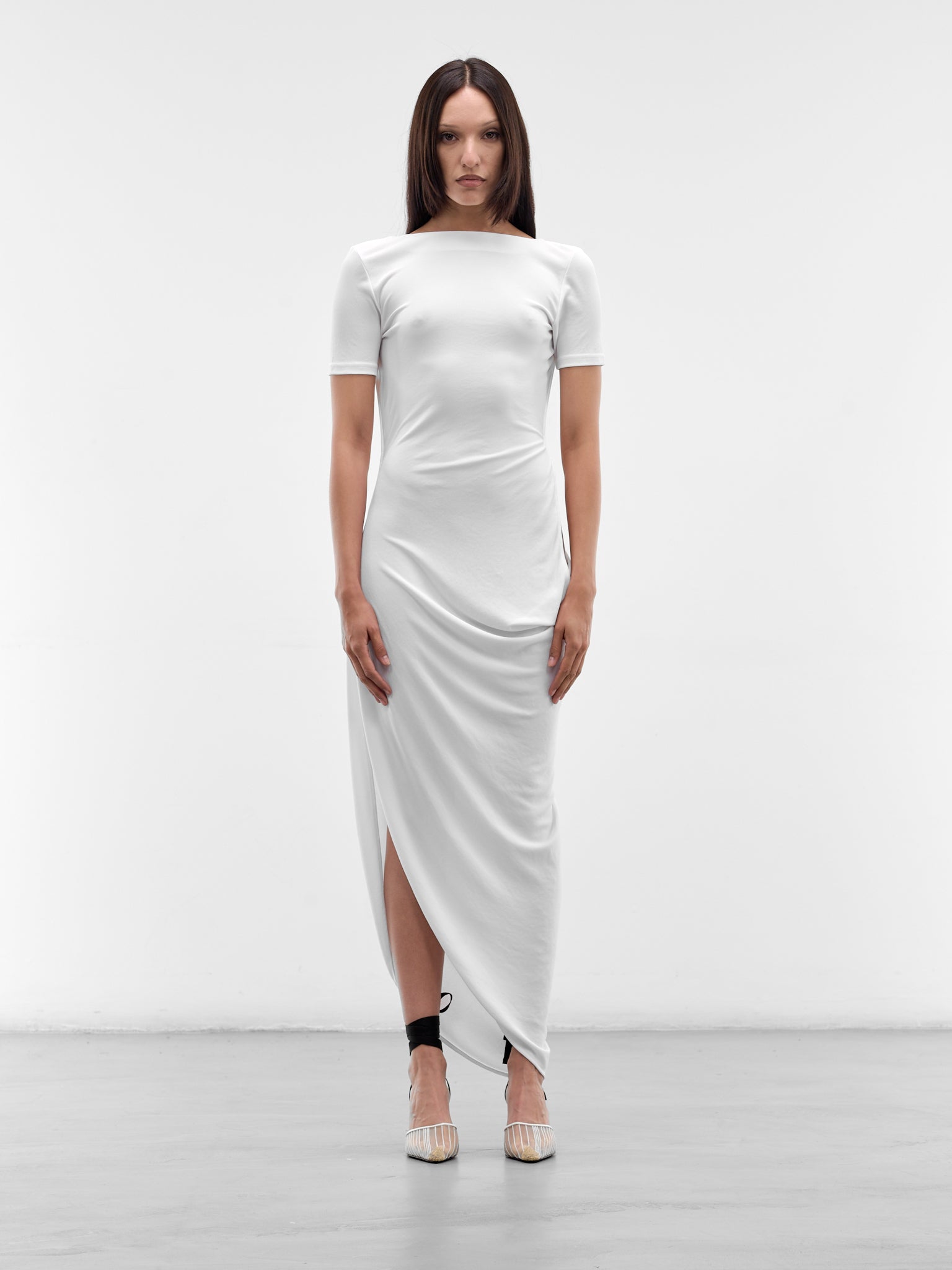 JACQUEMUS Asymmetric Draped Dress | H.Lorenzo - front