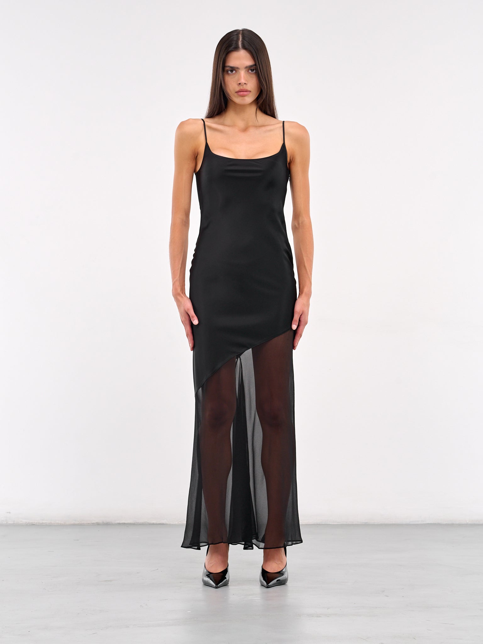 Paneled Slip Dress (DS03T1BL900-BLACK)