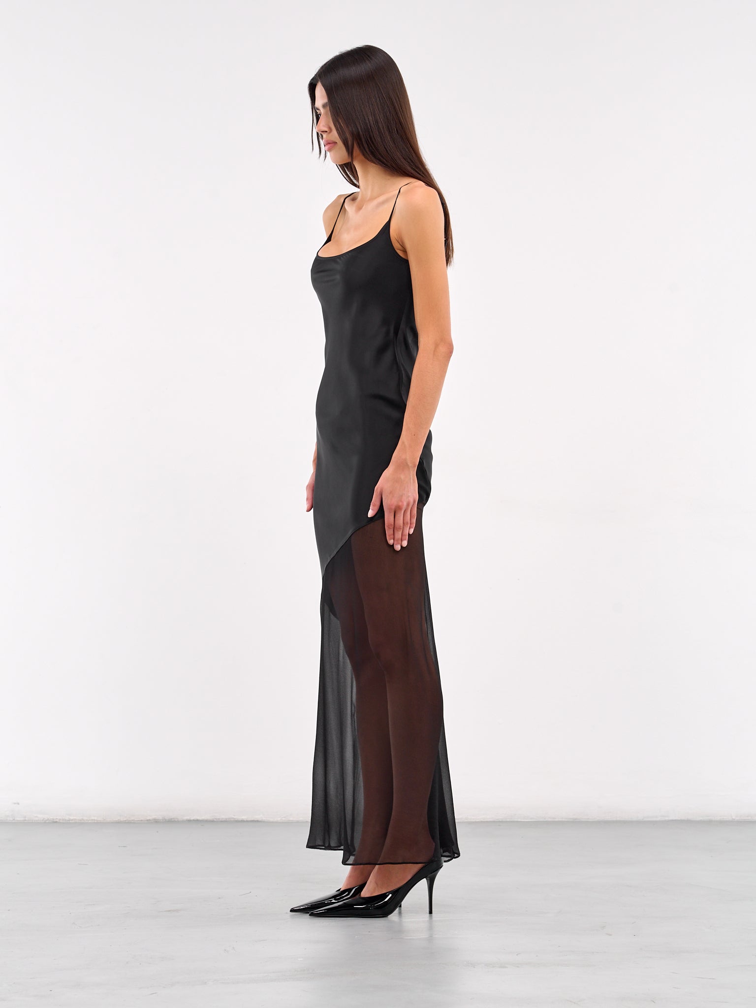 Paneled Slip Dress (DS03T1BL900-BLACK)