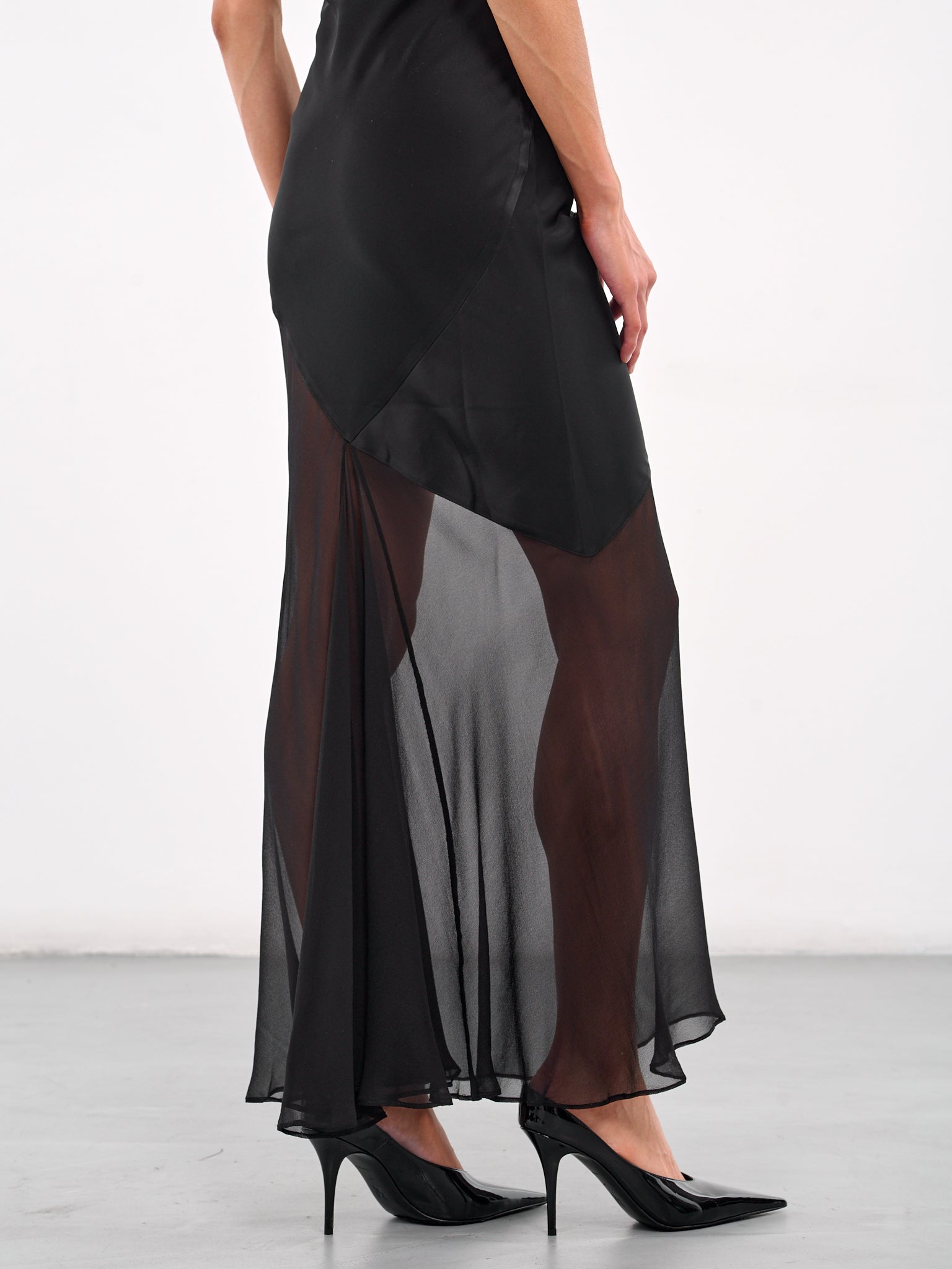 Paneled Slip Dress (DS03T1BL900-BLACK)