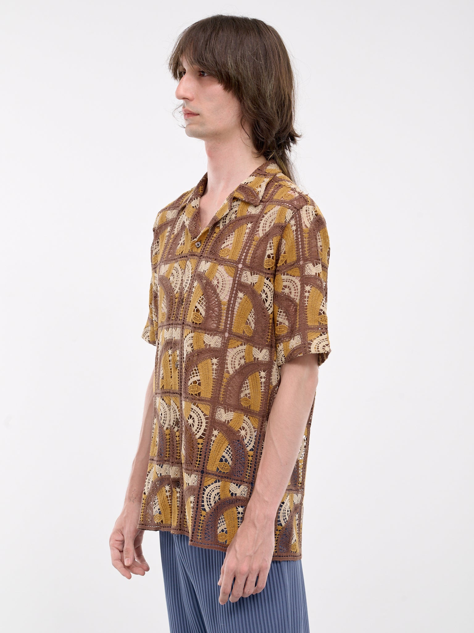 Duane Crochet Patchwork Shirt (DUANE-M22W692-CROCHET-PATCHWOR)