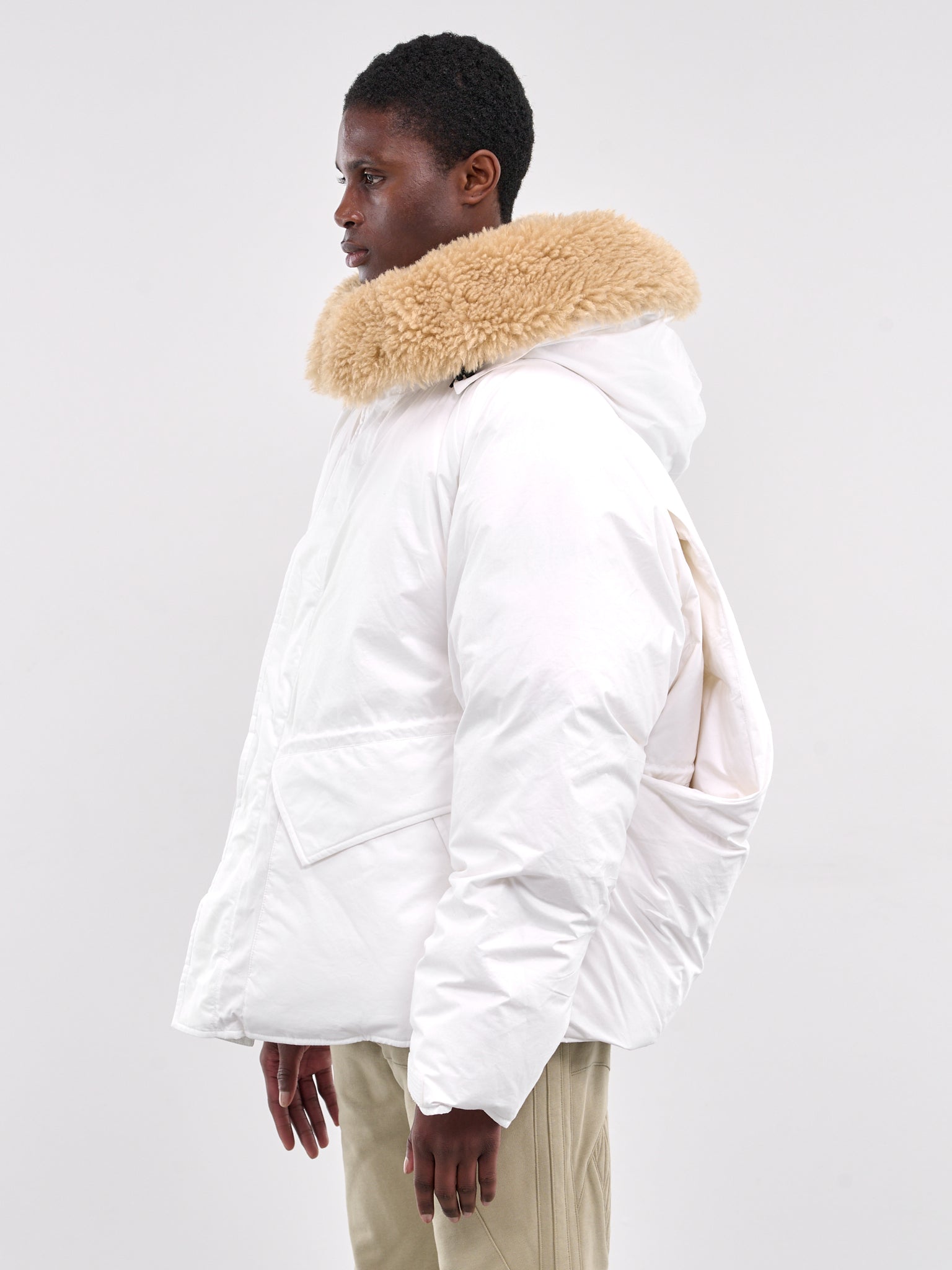 Fur Collar Puffer Jacket (DZ25-111030-WHITE)