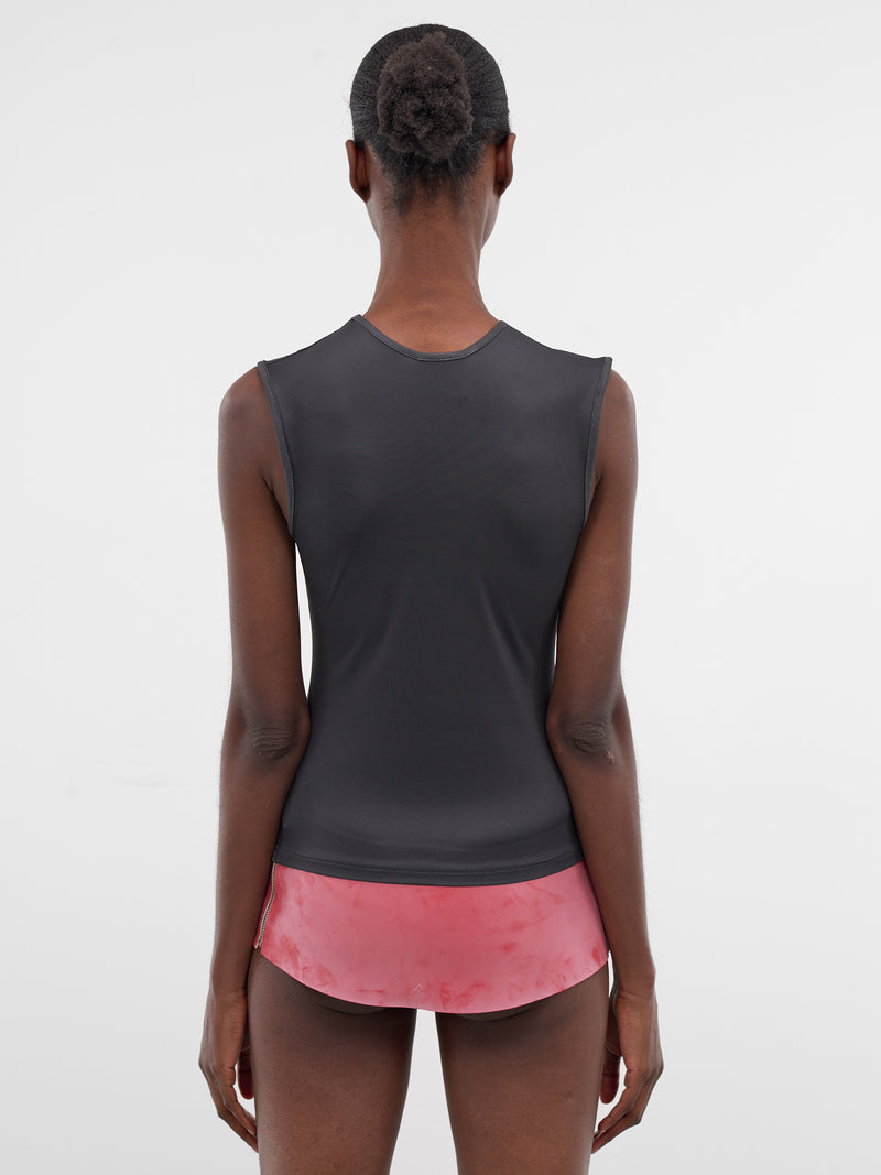 Black Double Kitty Graphic Tank (DOUBLE-KITTY-TOP-PRINT)