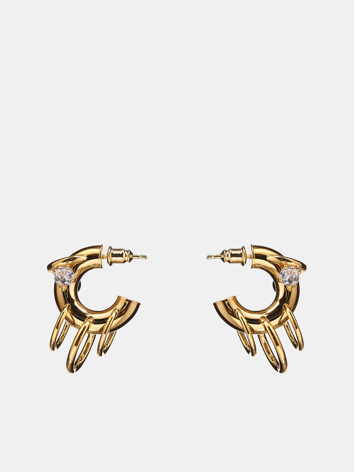 Pierced Hoop Earrings (EA001-P-GOLD)