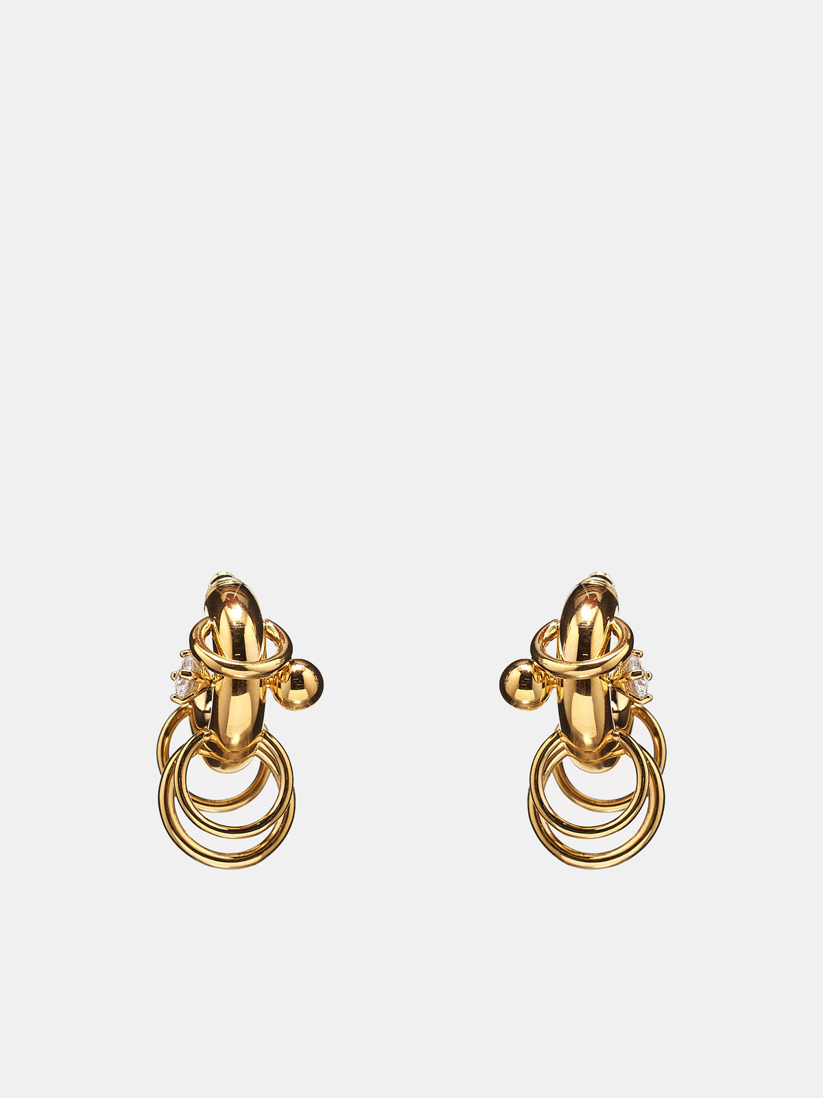 Pierced Hoop Earrings (EA001-P-GOLD)