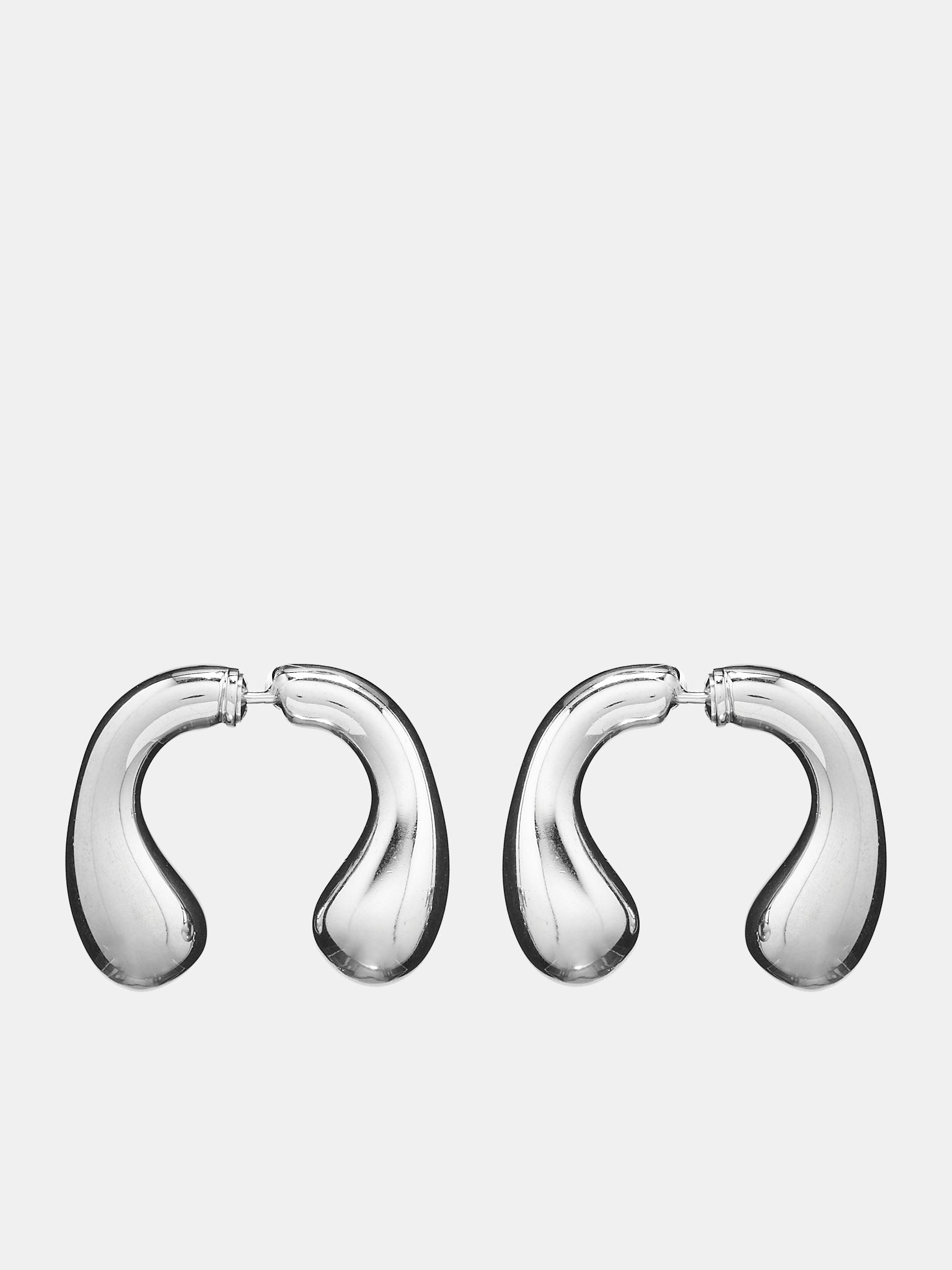 P Helix Earrings (EA024-P-SILVER)