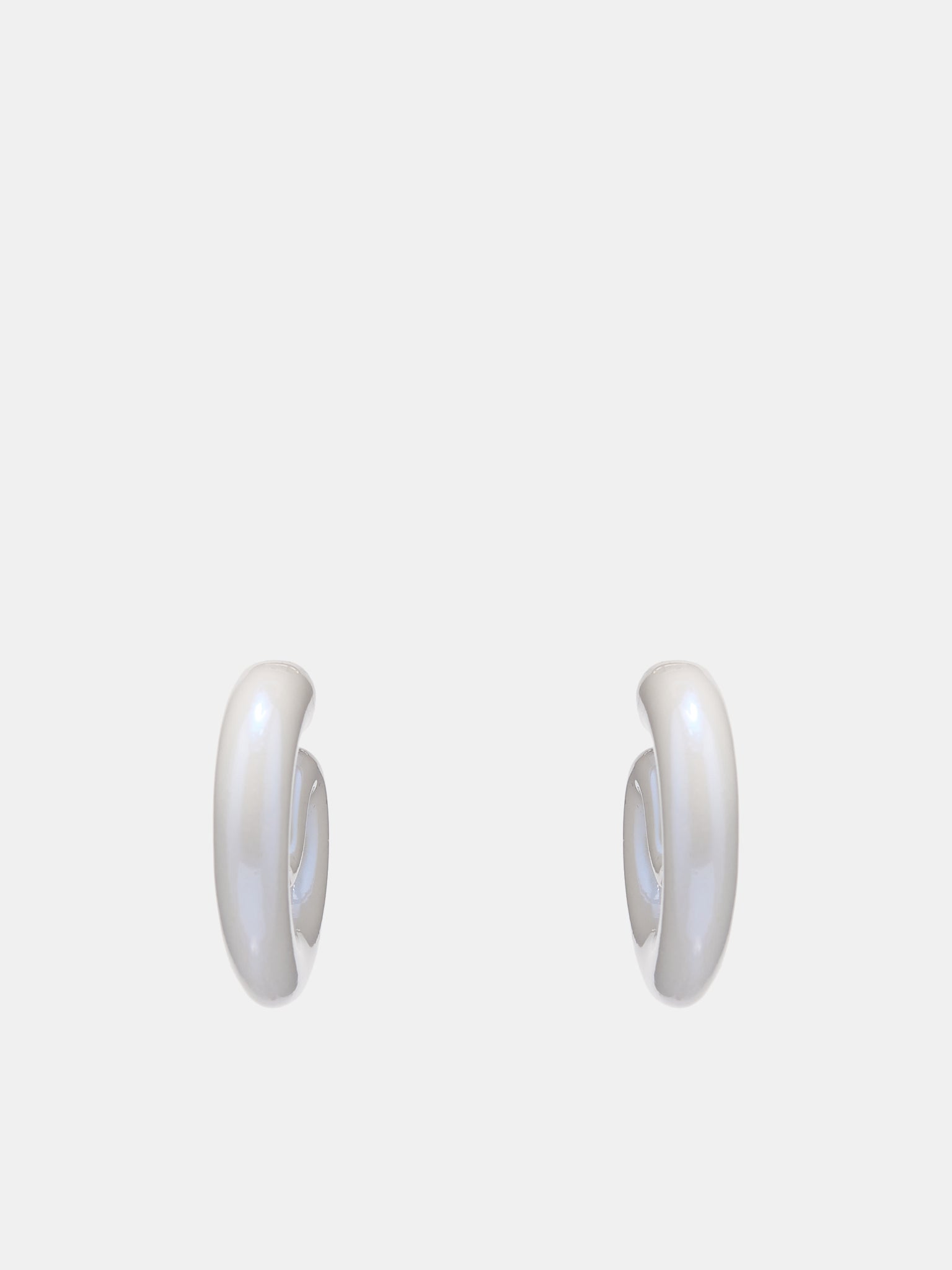 S Serpent Earrings (EA033-P-PEARL)