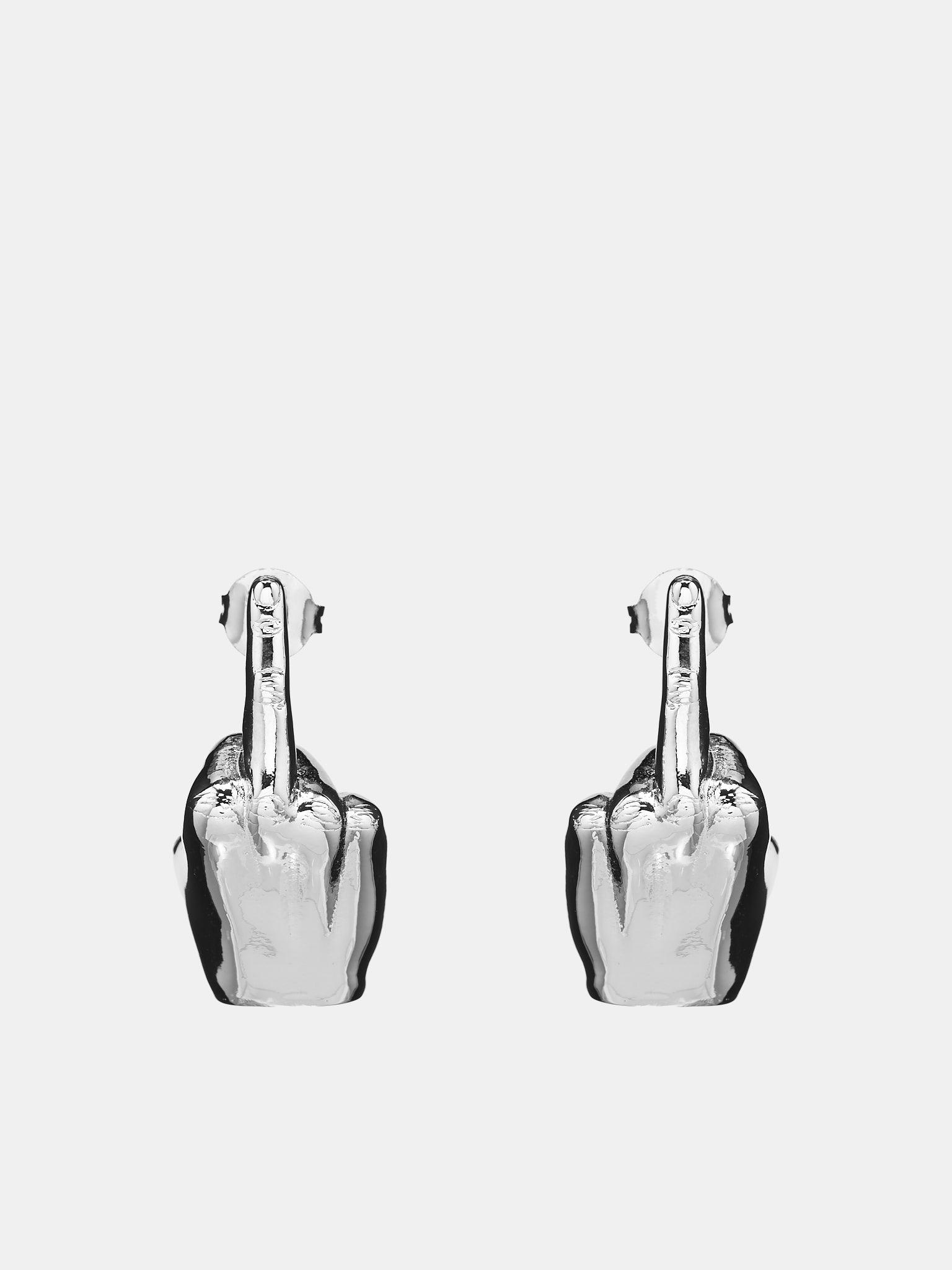 Mini Fuck U Earrings (EARRINGS61B-S25-C01-SILVER)