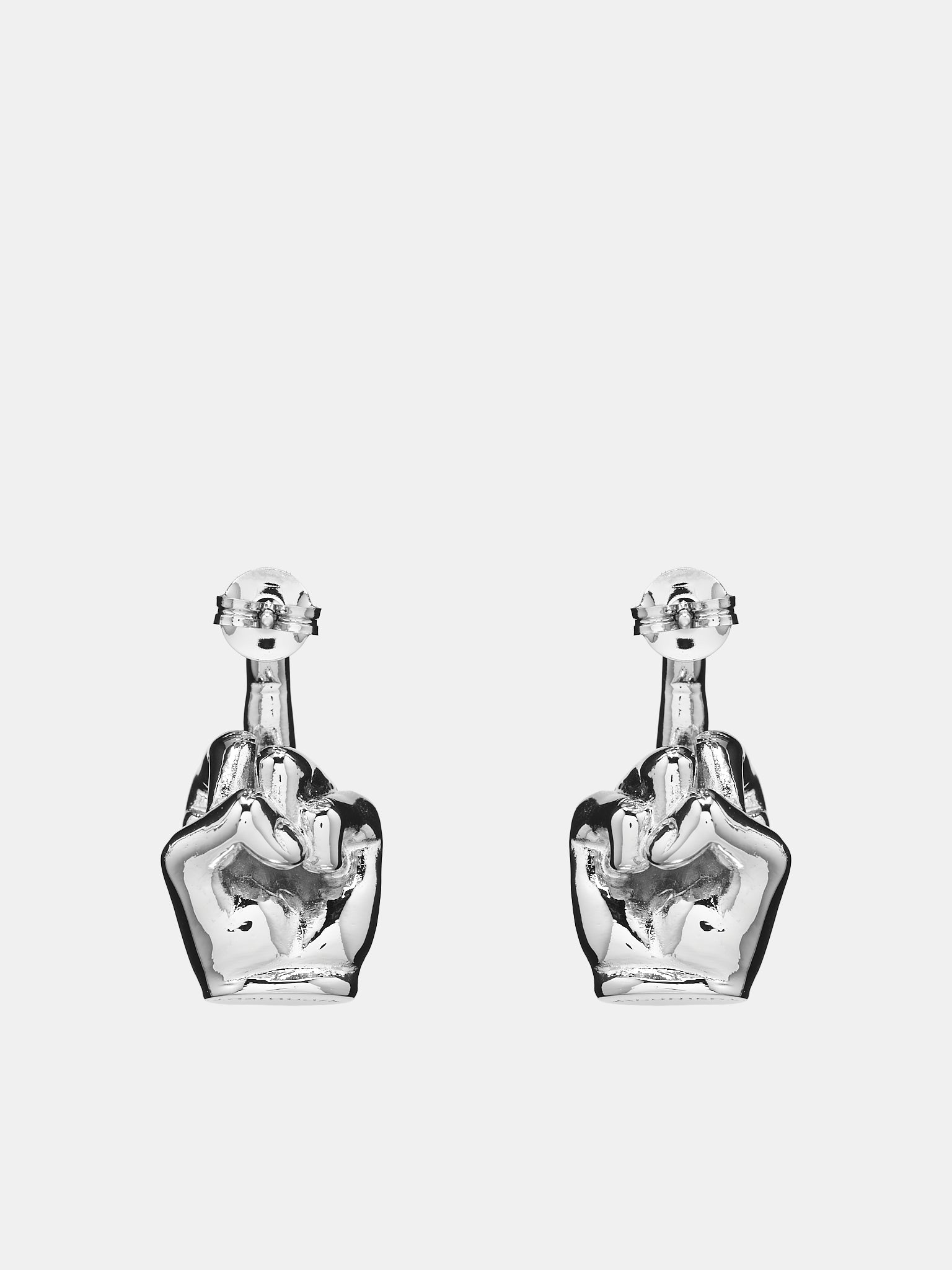 Mini Fuck U Earrings (EARRINGS61B-S25-C01-SILVER)