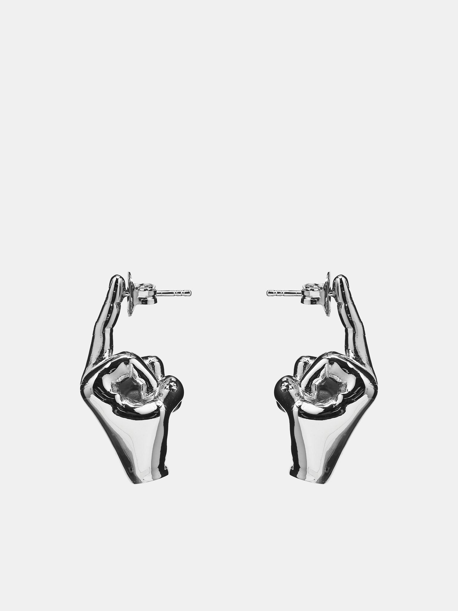 Mini Fuck U Earrings (EARRINGS61B-S25-C01-SILVER)