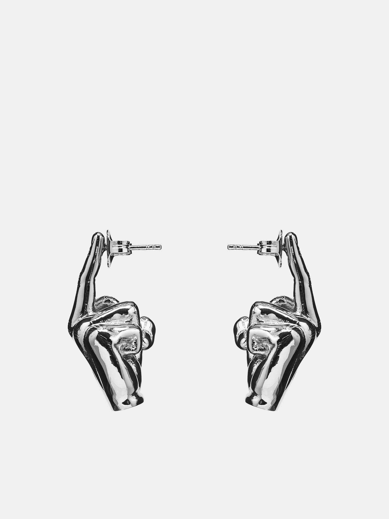 Mini Fuck U Earrings (EARRINGS61B-S25-C01-SILVER)