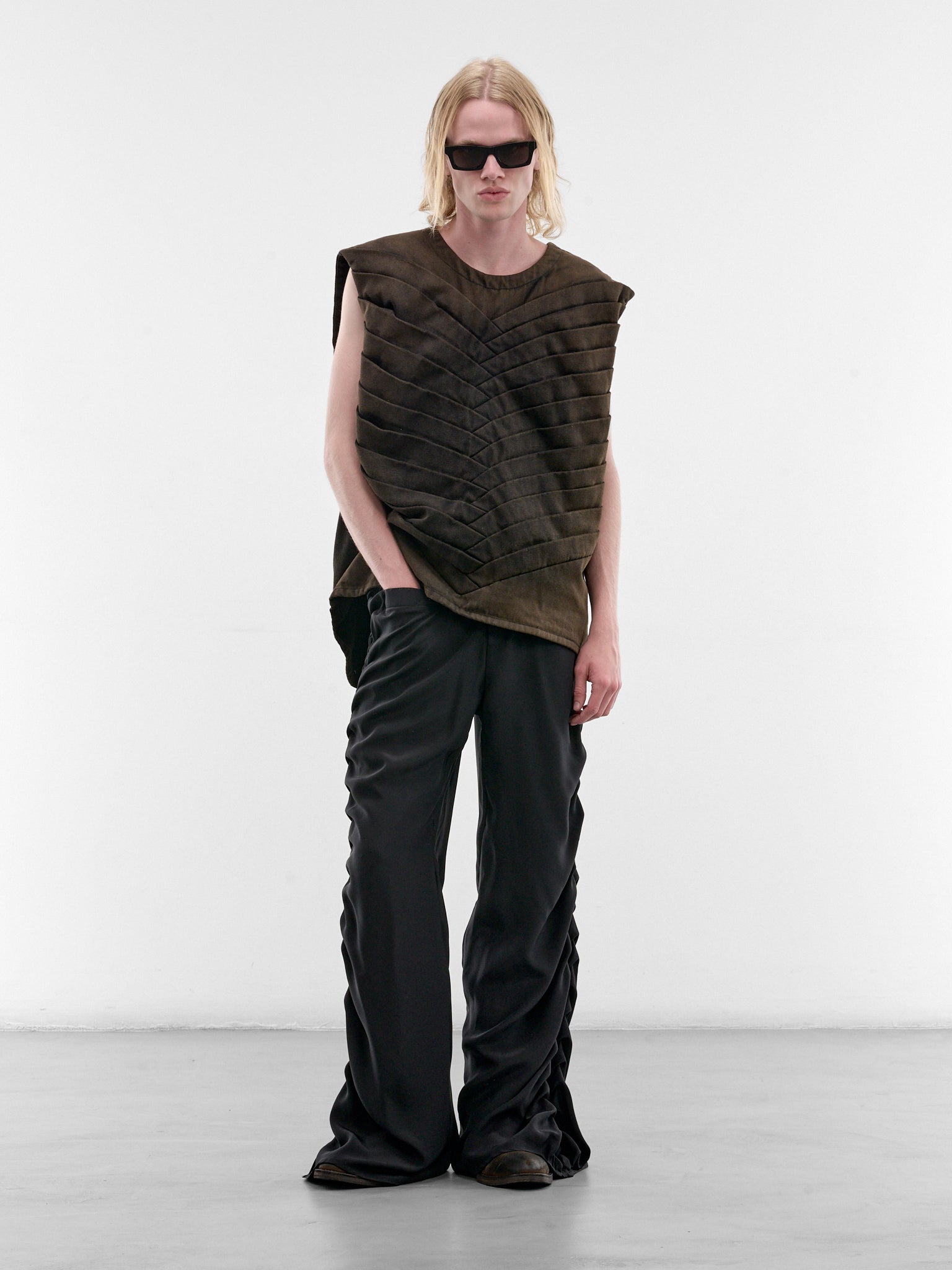 Black Silk Quimera Tailored Trousers (QUIMERA-PANTS-BLACK)