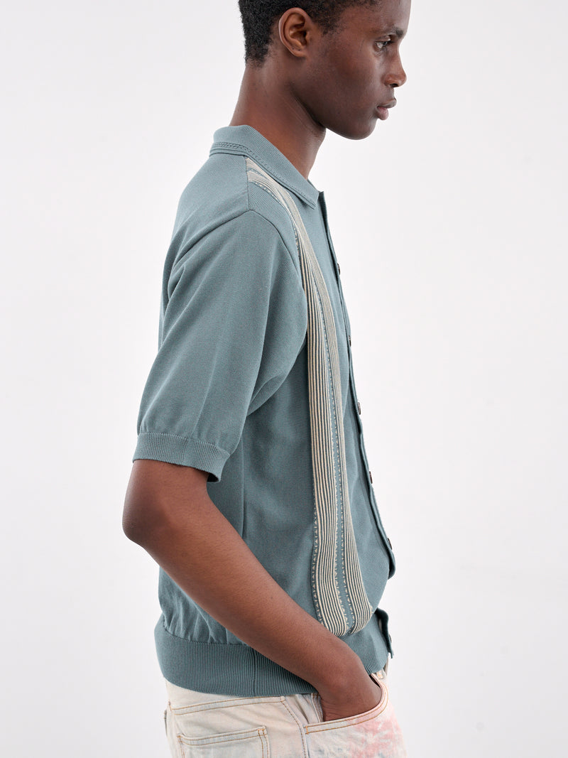 Knit Polo Sweater (EK-1729KN-TAQ-TURQUOISE)