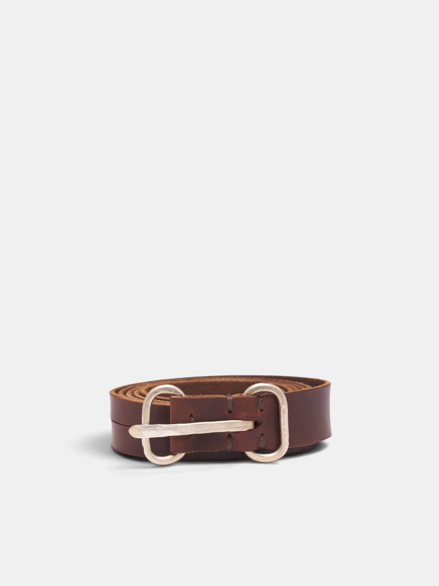 Brown Leather Double Buckle Belt (EL1C-GRP-3-0-BROWN)